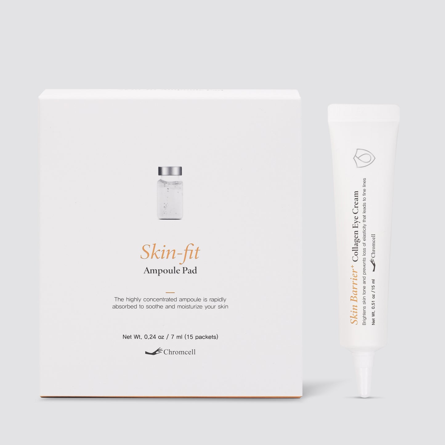 CHROMCELL SKIN-FIT AMPOULE PAD & SKIN BARRIER+ EYE CREAM